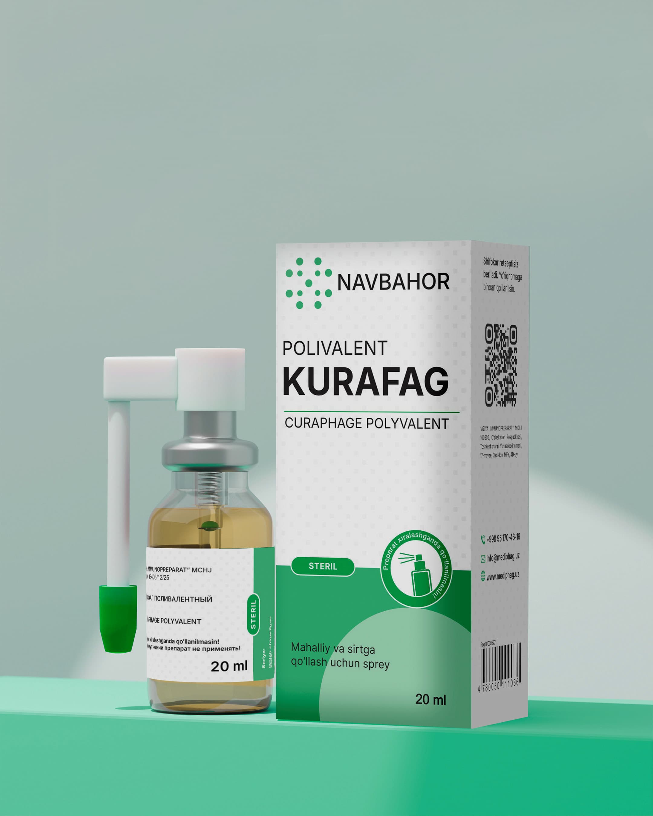 Polivalent bakteriofag sprey "KURAFAG" (CURAPHAGE)