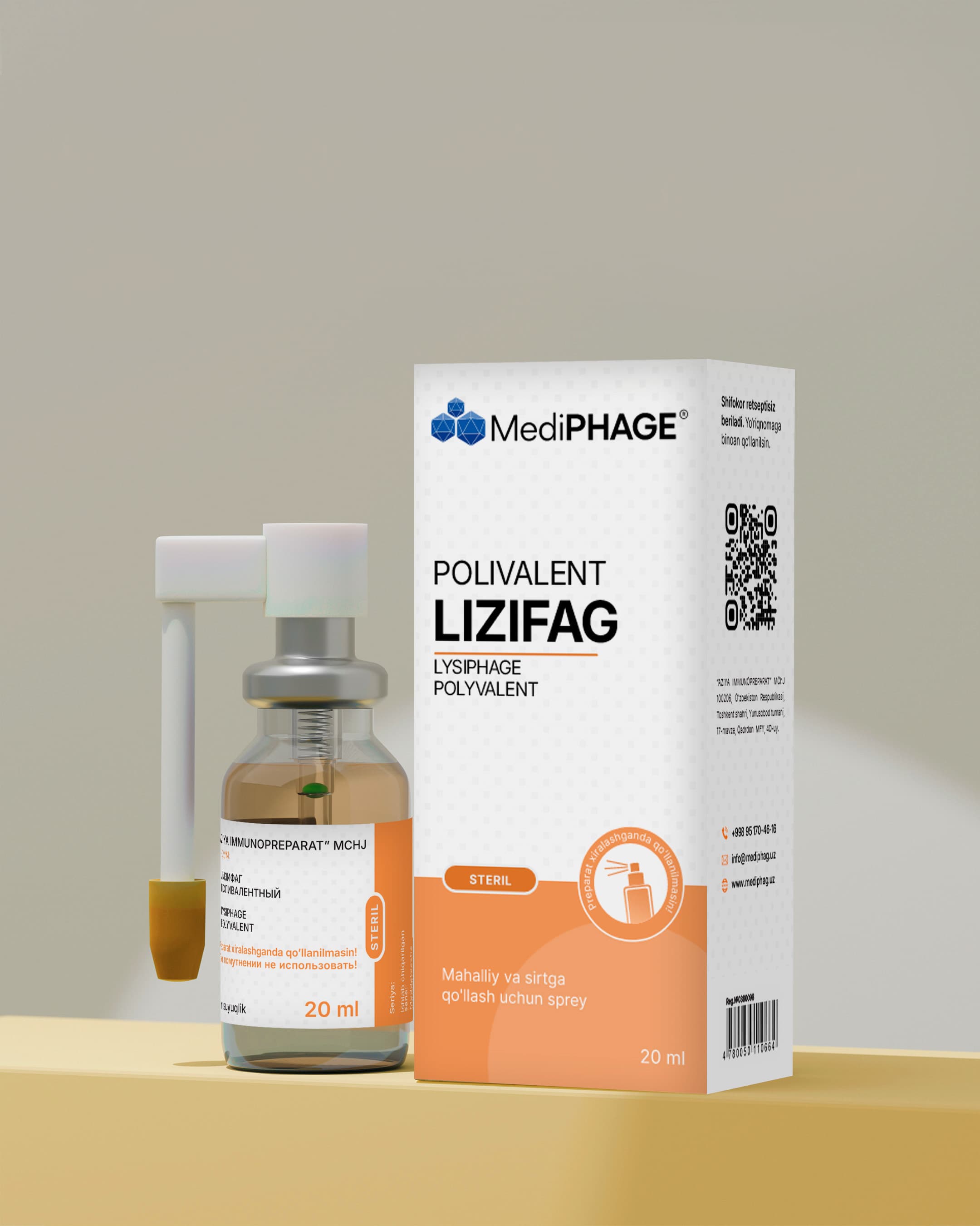 Polivalent bakteriofag sprey "LIZIFAG" (LYSIPHAGE)